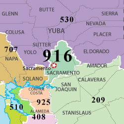 Where can you find an area code directory map?